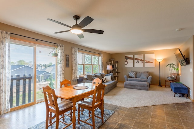 104 Sylla St, River Falls, WI 54022 - dining area with a ceiling fan