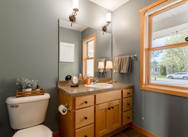 104 Sylla St, River Falls, WI 54022 - bathroom with vanity and tile patterned flooring