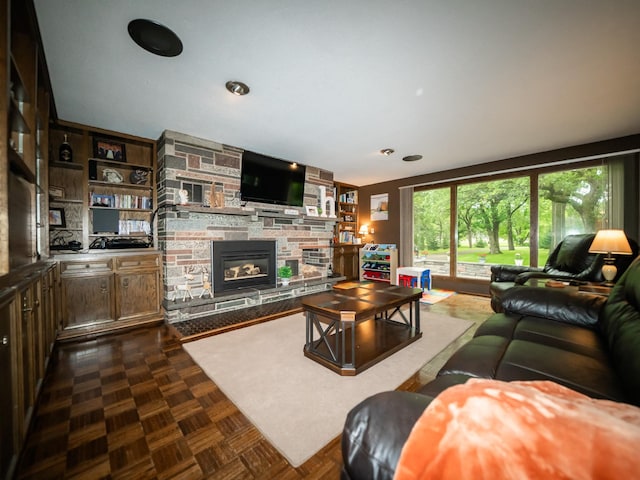 8585 Ilex Pl NW, Rice, MN 56367 - living room featuring a fireplace