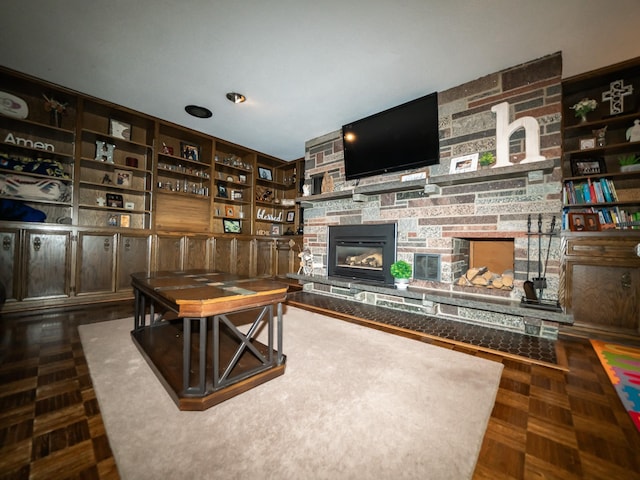 8585 Ilex Pl NW, Rice, MN 56367 - home office with a fireplace