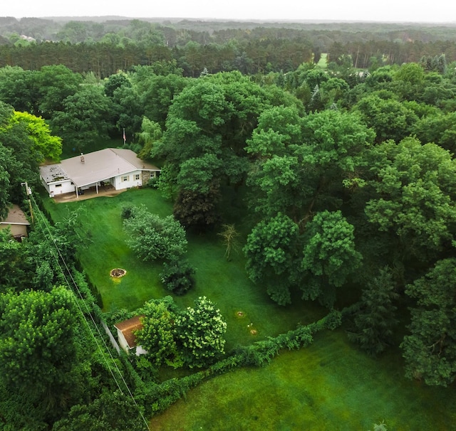 8585 Ilex Pl NW, Rice, MN 56367 - aerial view of property and surrounding area featuring a forest