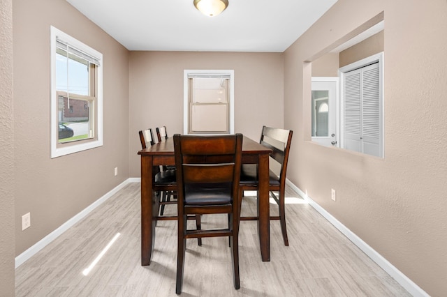 111 4th St N, Grove City, MN 56243 - dining area with light wood-style floors and a textured wall