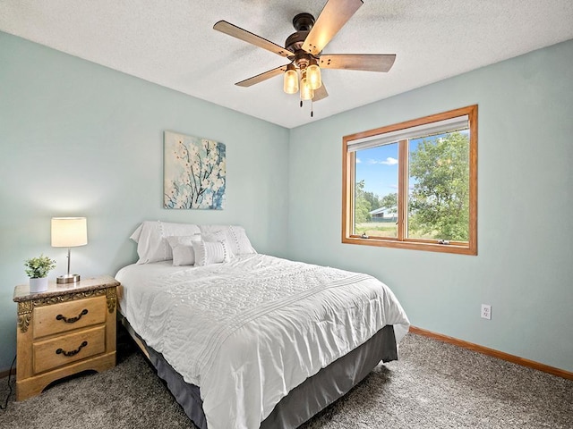 6735 378th St, North Branch, MN 55056 - bedroom featuring carpet, a ceiling fan, and a textured ceiling