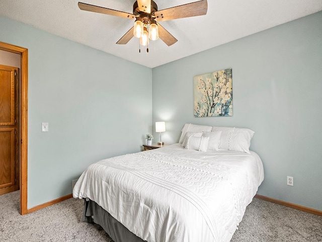 6735 378th St, North Branch, MN 55056 - bedroom with light colored carpet and a ceiling fan