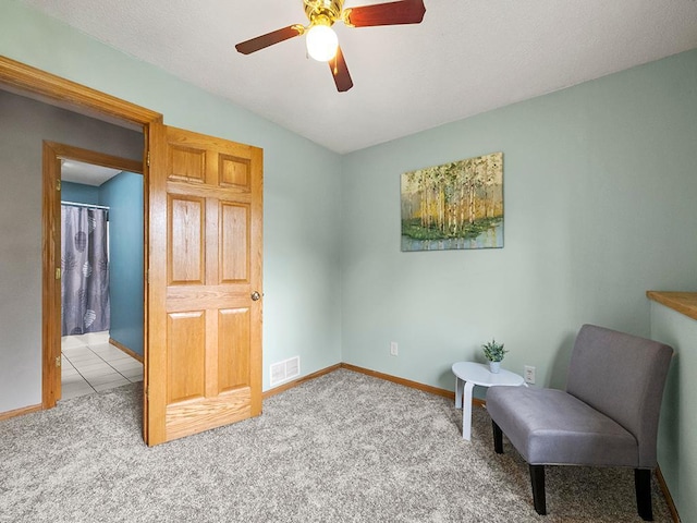6735 378th St, North Branch, MN 55056 - sitting room with carpet and a ceiling fan