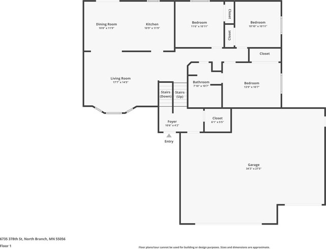 6735 378th St, North Branch, MN 55056 - view of property floor plan
