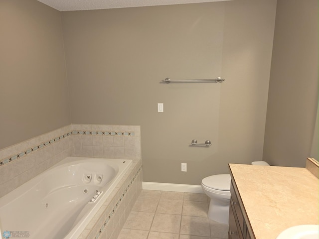 716 Northridge Way W, Fargo, ND 58078 - full bathroom with a tub with jets, vanity, and tile patterned flooring