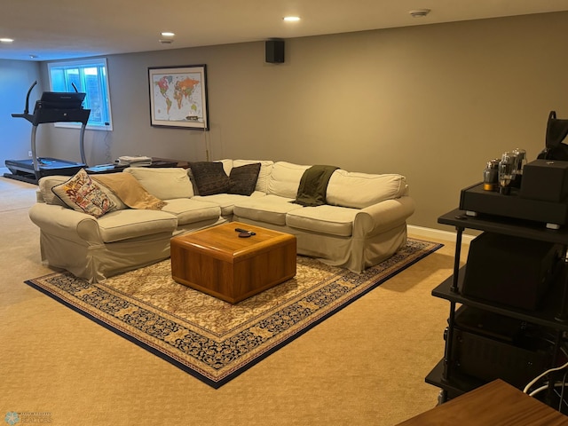 716 Northridge Way W, Fargo, ND 58078 - living area featuring carpet flooring and recessed lighting