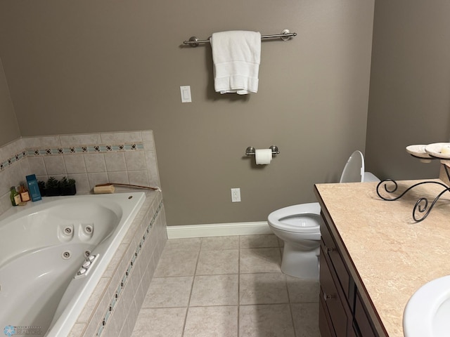 716 Northridge Way W, Fargo, ND 58078 - full bath with a jetted tub, vanity, and tile patterned flooring