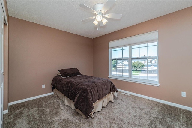 16901 90th Ct N, Maple Grove, MN 55311 - carpeted bedroom with a ceiling fan and a textured ceiling