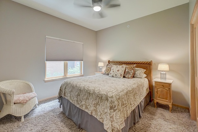 720 1st St Unit 1S, Hudson, WI 54016 - bedroom with light colored carpet and a ceiling fan
