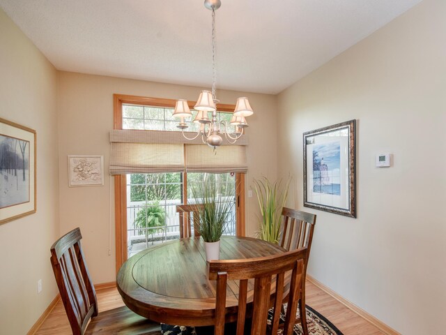 6388 Tahoe Rd, Woodbury, MN 55125 - dining room with a chandelier and light wood-style floors