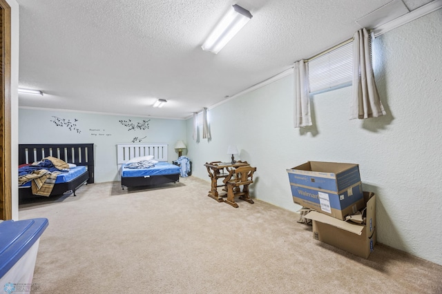 2440 15th St S Unit B14, Fargo, ND 58103 - bedroom featuring a textured ceiling and carpet floors