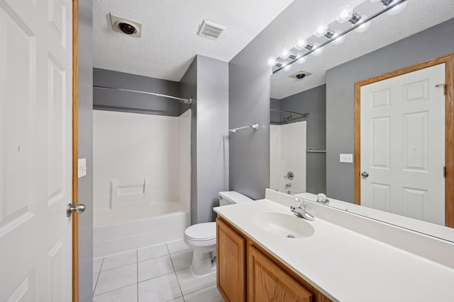 14220 Xenon St NW Unit 6Nw, Ramsey, MN 55303 - full bath with vanity, shower / bath combination, tile patterned floors, and a textured ceiling