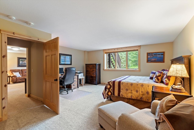 34792 Shore Ln, Crosslake, MN 56442 - bedroom featuring light carpet and an office area
