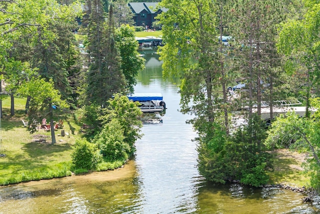34792 Shore Ln, Crosslake, MN 56442 - water view with a dock
