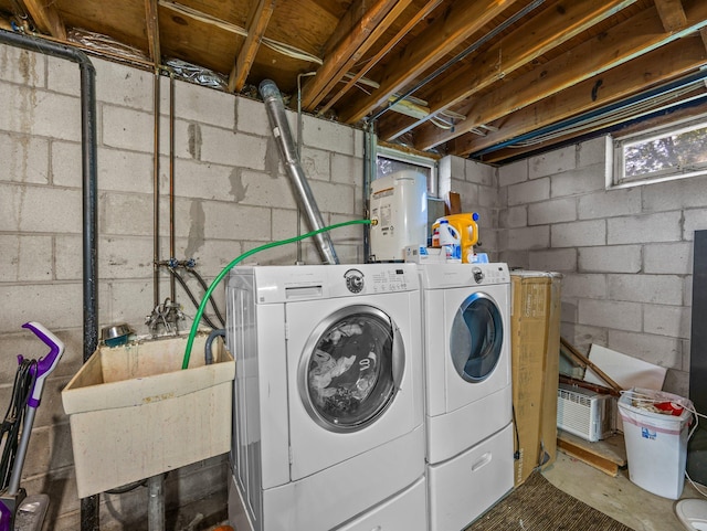 832 10th Ave SE, Forest Lake, MN 55025 - laundry room with separate washer and dryer and water heater