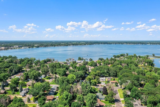 832 10th Ave SE, Forest Lake, MN 55025 - aerial view of residential area with a large body of water