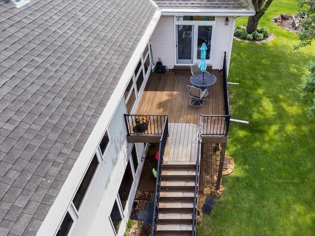 2719 Spring Lake Rd SW, Prior Lake, MN 55372 - deck with a lawn and stairs