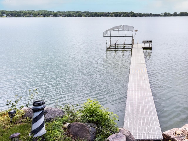 2719 Spring Lake Rd SW, Prior Lake, MN 55372 - dock area with boat lift and a water view