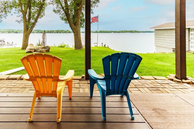2719 Spring Lake Rd SW, Prior Lake, MN 55372 - view of patio with a water view