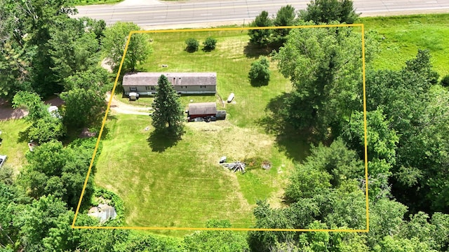 1329 US Highway 8, Balsam Lake, WI 54001 - aerial view of property and surrounding area featuring property parcel outlined