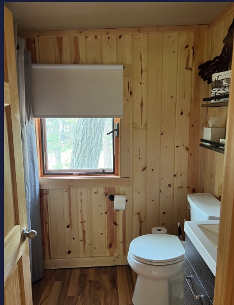 33252 Librarian Ln, Laporte, MN 56461 - bathroom featuring vanity and wood finished floors