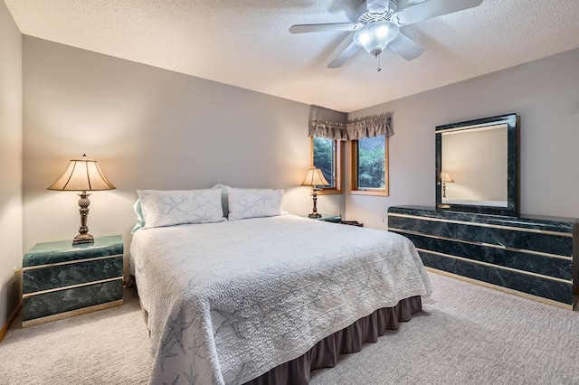 14078 Quince St NW, Andover, MN 55304 - carpeted bedroom featuring a textured ceiling and ceiling fan
