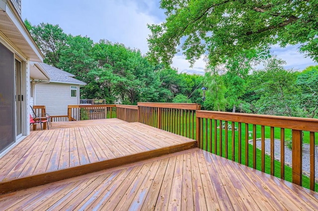 14078 Quince St NW, Andover, MN 55304 - wooden terrace featuring a lawn