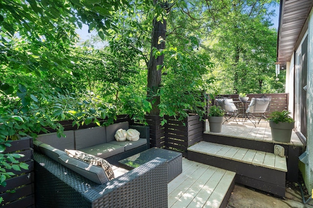 610 34th Ave N, Minneapolis, MN 55412 - wooden deck featuring an outdoor living space and outdoor dining space