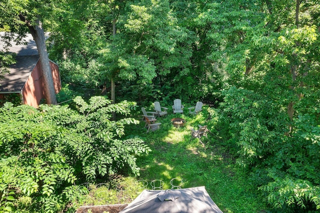 610 34th Ave N, Minneapolis, MN 55412 - view of yard with an outdoor fire pit
