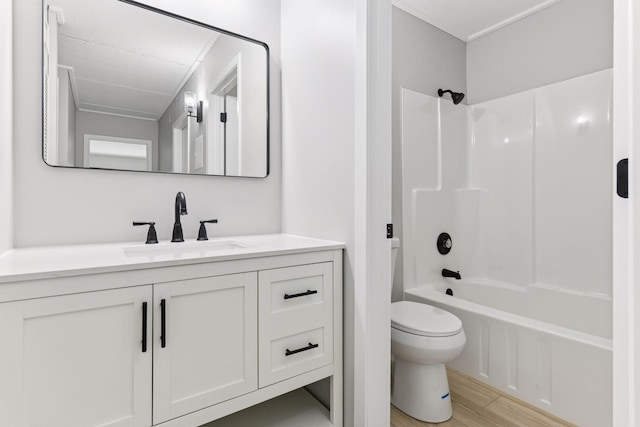 10501 Cedar Lake Rd Unit 515, Minnetonka, MN 55305 - bathroom with vanity, shower / tub combination, and wood finished floors