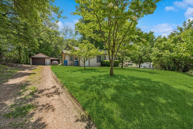 2900 Tuxedo Blvd, Mound, MN 55364 - view of grassy yard with an outbuilding and a garage