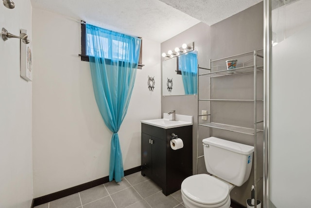 7632 Dupont Ave S, Richfield, MN 55423 - bathroom with vanity, tile patterned flooring, and a textured ceiling