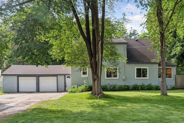 11233 Creek View Ln, Champlin, MN 55316 - view of front of property featuring roof with shingles, driveway, and stucco siding