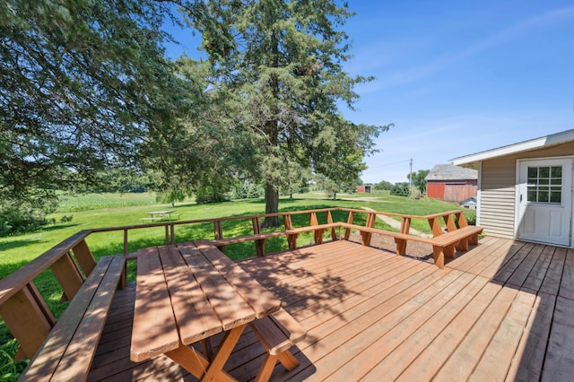 N3752 County Road K, Trenton Twp, WI 54014 - wooden deck featuring a yard