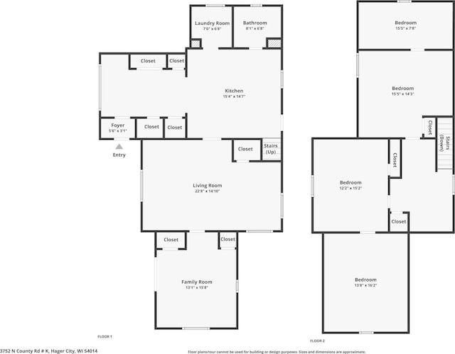 N3752 County Road K, Trenton Twp, WI 54014 - view of property floor plan