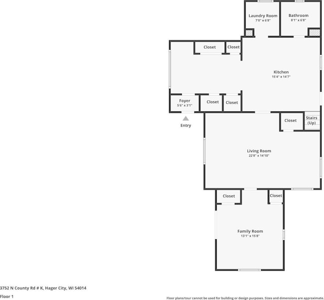 N3752 County Road K, Trenton Twp, WI 54014 - view of home floor plan