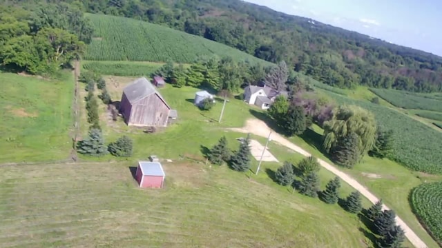 N3752 County Road K, Trenton Twp, WI 54014 - aerial view of property and surrounding area with rural landscape and farmland