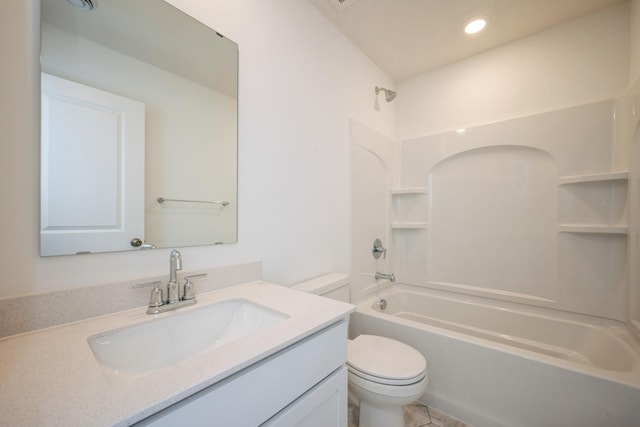 11730 71st St NE, Otsego, MN 55301 - full bathroom featuring vanity, bathing tub / shower combination, and recessed lighting