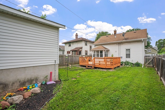 3734 Emerson Ave N, Minneapolis, MN 55412 - back of house with a wooden deck and a fenced backyard