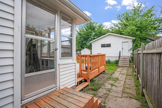 3734 Emerson Ave N, Minneapolis, MN 55412 - wooden terrace with an outdoor structure