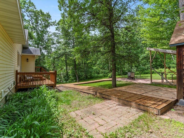 31591 Summer Dr, Breezy Point, MN 56472 - view of yard with a deck