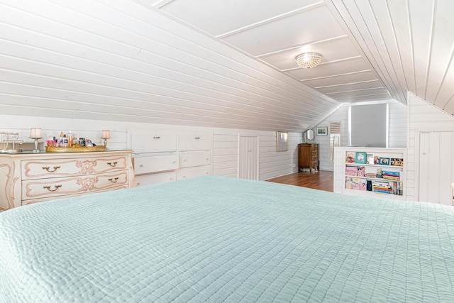 6920 Russell Ave S, Richfield, MN 55423 - bedroom with vaulted ceiling and wood walls