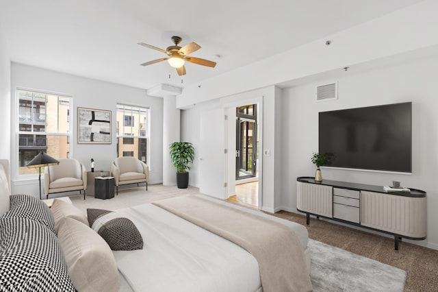 408 1st St Unit 310, Minneapolis, MN 55401 - bedroom featuring carpet floors and ceiling fan