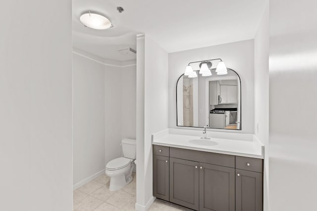 408 1st St Unit 310, Minneapolis, MN 55401 - full bathroom featuring vanity, a shower, and tile patterned floors