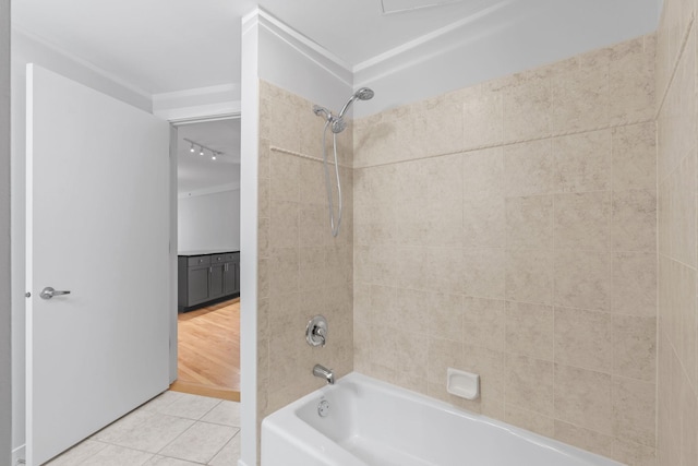 408 1st St Unit 310, Minneapolis, MN 55401 - bathroom featuring bathing tub / shower combination and tile patterned floors
