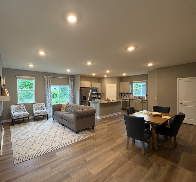 11263 131st Cir N, Dayton, MN 55327 - dining area featuring wood finished floors and recessed lighting