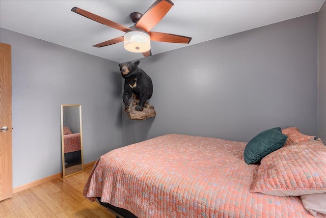 1145 Norton St, Hammond, WI 54015 - bedroom featuring wood finished floors and ceiling fan