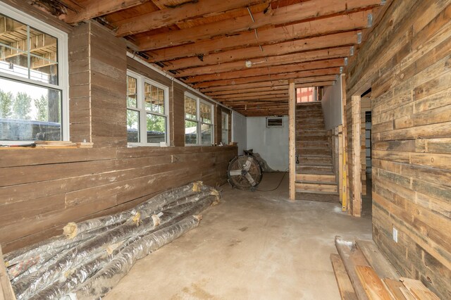 33406 151st Ave, Montgomery, MN 56069 - basement with stairs and wood walls